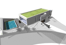 Maison Rc Maison sur terrain en pente avec terrasse suspendue